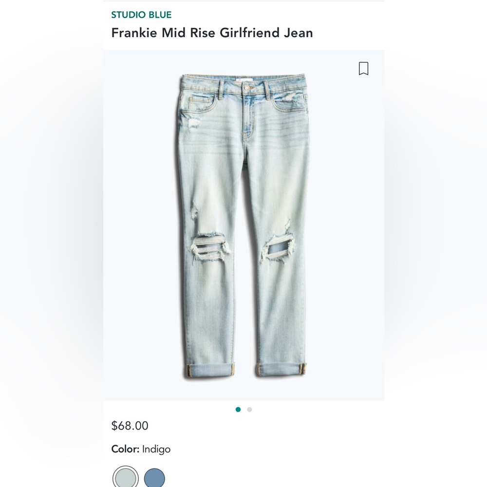 Studio Blue Frankie Mid-rise Girlfriend Jean